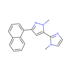 Cn1ccnc1-c1cc(-c2cccc3ccccc23)nn1C ZINC001772584623