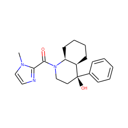 Cn1ccnc1C(=O)N1CC[C@@](O)(c2ccccc2)[C@@H]2CCCC[C@@H]21 ZINC000071316243
