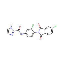 Cn1ccnc1C(=O)Nc1ccc(N2C(=O)c3ccc(Cl)cc3C2=O)c(Cl)c1 ZINC000653708666