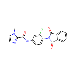 Cn1ccnc1C(=O)Nc1ccc(N2C(=O)c3ccccc3C2=O)c(Cl)c1 ZINC000653714186