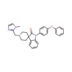 Cn1ccnc1CN1CCC2(CC1)C(=O)N(c1ccc(Oc3ccccc3)cc1)c1ccccc12 ZINC000084653916