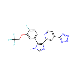 Cn1cnc(-c2cc(-c3nn[nH]n3)ccn2)c1-c1ccc(F)c(OCC(F)(F)F)c1 ZINC000225972253