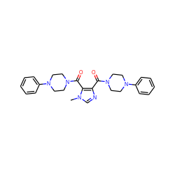 Cn1cnc(C(=O)N2CCN(c3ccccc3)CC2)c1C(=O)N1CCN(c2ccccc2)CC1 ZINC000036388222