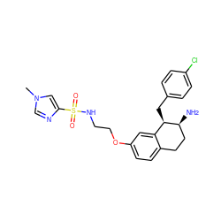 Cn1cnc(S(=O)(=O)NCCOc2ccc3c(c2)[C@@H](Cc2ccc(Cl)cc2)[C@@H](N)CC3)c1 ZINC000068245447