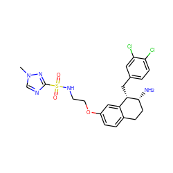 Cn1cnc(S(=O)(=O)NCCOc2ccc3c(c2)[C@H](Cc2ccc(Cl)c(Cl)c2)[C@H](N)CC3)n1 ZINC000165574116