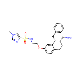 Cn1cnc(S(=O)(=O)NCCOc2ccc3c(c2)[C@H](Cc2ccccc2)[C@H](CN)CC3)c1 ZINC000205036488