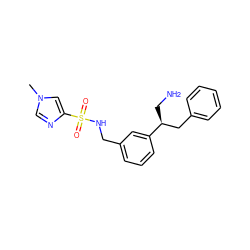 Cn1cnc(S(=O)(=O)NCc2cccc([C@@H](CN)Cc3ccccc3)c2)c1 ZINC000114245179