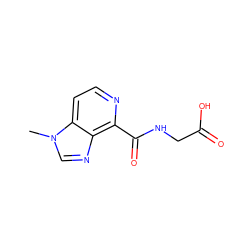 Cn1cnc2c(C(=O)NCC(=O)O)nccc21 ZINC000040834537