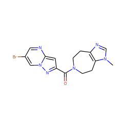 Cn1cnc2c1CCN(C(=O)c1cc3ncc(Br)cn3n1)CC2 ZINC000150190981