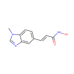 Cn1cnc2cc(/C=C/C(=O)NO)ccc21 ZINC000139592841