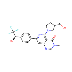 Cn1cnc2cc(-c3ccc([C@@H](O)C(F)(F)F)cc3)nc(N3CC[C@H](CO)C3)c2c1=O ZINC000115624878