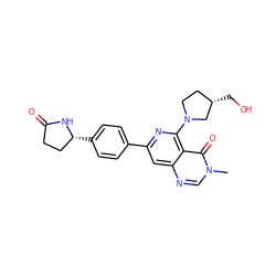 Cn1cnc2cc(-c3ccc([C@@H]4CCC(=O)N4)cc3)nc(N3CC[C@H](CO)C3)c2c1=O ZINC000115624915