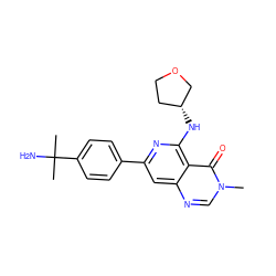 Cn1cnc2cc(-c3ccc(C(C)(C)N)cc3)nc(N[C@@H]3CCOC3)c2c1=O ZINC000115624520