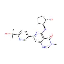 Cn1cnc2cc(-c3ccc(C(C)(C)O)nc3)nc(N[C@H]3CCC[C@@H]3O)c2c1=O ZINC000144799431