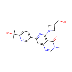 Cn1cnc2cc(-c3ccc(C(C)(C)O)nc3)nc(N3CC(CO)C3)c2c1=O ZINC000115624605