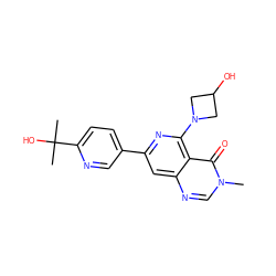 Cn1cnc2cc(-c3ccc(C(C)(C)O)nc3)nc(N3CC(O)C3)c2c1=O ZINC000115626063