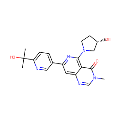 Cn1cnc2cc(-c3ccc(C(C)(C)O)nc3)nc(N3CC[C@H](O)C3)c2c1=O ZINC000115626110