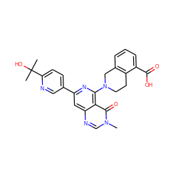 Cn1cnc2cc(-c3ccc(C(C)(C)O)nc3)nc(N3CCc4c(cccc4C(=O)O)C3)c2c1=O ZINC000115624439