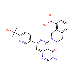 Cn1cnc2cc(-c3ccc(C(C)(C)O)nc3)nc(N3CCc4cccc(C(=O)O)c4C3)c2c1=O ZINC000115625380