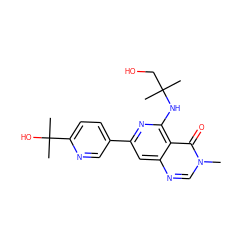 Cn1cnc2cc(-c3ccc(C(C)(C)O)nc3)nc(NC(C)(C)CO)c2c1=O ZINC000115624731