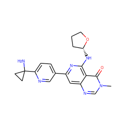 Cn1cnc2cc(-c3ccc(C4(N)CC4)nc3)nc(N[C@@H]3CCCO3)c2c1=O ZINC000115624633