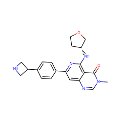 Cn1cnc2cc(-c3ccc(C4CNC4)cc3)nc(N[C@@H]3CCOC3)c2c1=O ZINC000115624532