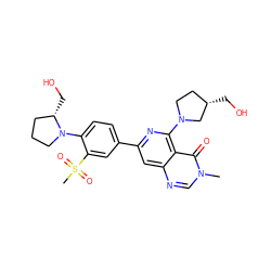 Cn1cnc2cc(-c3ccc(N4CCC[C@@H]4CO)c(S(C)(=O)=O)c3)nc(N3CC[C@H](CO)C3)c2c1=O ZINC000115625205