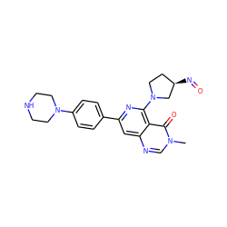 Cn1cnc2cc(-c3ccc(N4CCNCC4)cc3)nc(N3CC[C@@H](N=O)C3)c2c1=O ZINC000169702079