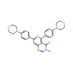 Cn1cnc2cc(-c3ccc(N4CCOCC4)cc3)nc(-c3ccc(N4CCOCC4)cc3)c2c1=O ZINC000115627164