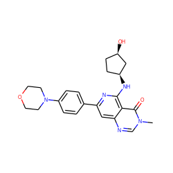 Cn1cnc2cc(-c3ccc(N4CCOCC4)cc3)nc(N[C@H]3CC[C@@H](O)C3)c2c1=O ZINC000115625660