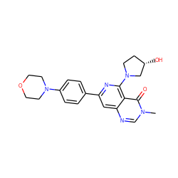 Cn1cnc2cc(-c3ccc(N4CCOCC4)cc3)nc(N3CC[C@H](O)C3)c2c1=O ZINC000115626419