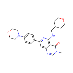 Cn1cnc2cc(-c3ccc(N4CCOCC4)cc3)nc(NCC3CCOCC3)c2c1=O ZINC000115621999