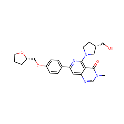 Cn1cnc2cc(-c3ccc(OC[C@@H]4CCCO4)cc3)nc(N3CC[C@H](CO)C3)c2c1=O ZINC000115619576