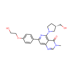 Cn1cnc2cc(-c3ccc(OCCO)cc3)nc(N3CC[C@H](CO)C3)c2c1=O ZINC000115624312