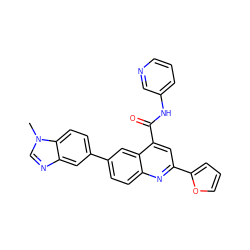 Cn1cnc2cc(-c3ccc4nc(-c5ccco5)cc(C(=O)Nc5cccnc5)c4c3)ccc21 ZINC000150105151