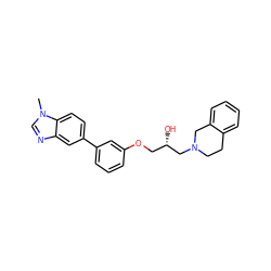 Cn1cnc2cc(-c3cccc(OC[C@H](O)CN4CCc5ccccc5C4)c3)ccc21 ZINC000218389055