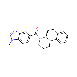 Cn1cnc2cc(C(=O)N3CCC[C@H]4c5ccccc5CC[C@@H]43)ccc21 ZINC000096169284