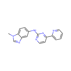 Cn1cnc2cc(Nc3nccc(-c4ccccn4)n3)ccc21 ZINC000169703394