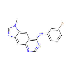 Cn1cnc2cc3ncnc(Nc4cccc(Br)c4)c3cc21 ZINC000003815030