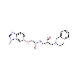 Cn1cnc2ccc(OCC(=O)NC[C@H](O)CN3CCc4ccccc4C3)cc21 ZINC000220146233