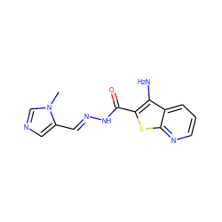 Cn1cncc1/C=N/NC(=O)c1sc2ncccc2c1N ZINC000071318797