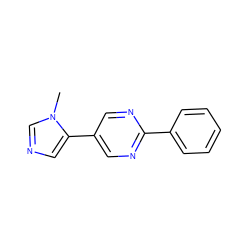 Cn1cncc1-c1cnc(-c2ccccc2)nc1 ZINC000118621827