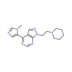 Cn1cncc1-c1ncnc2c1cnn2CCN1CCCCC1 ZINC000207192851