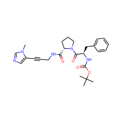 Cn1cncc1C#CCNC(=O)[C@@H]1CCCN1C(=O)[C@@H](Cc1ccccc1)NC(=O)OC(C)(C)C ZINC000026674636