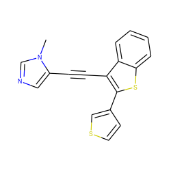 Cn1cncc1C#Cc1c(-c2ccsc2)sc2ccccc12 ZINC000061948093