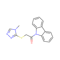 Cn1cnnc1SCC(=O)n1c2ccccc2c2ccccc21 ZINC000000198961