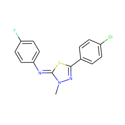 Cn1nc(-c2ccc(Cl)cc2)s/c1=N\c1ccc(F)cc1 ZINC000028378055