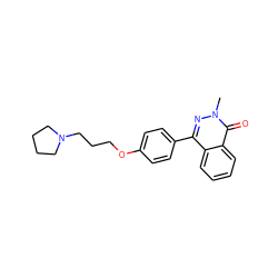 Cn1nc(-c2ccc(OCCCN3CCCC3)cc2)c2ccccc2c1=O ZINC000072127509