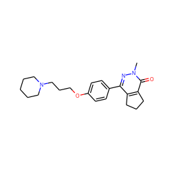 Cn1nc(-c2ccc(OCCCN3CCCCC3)cc2)c2c(c1=O)CCC2 ZINC000072127591