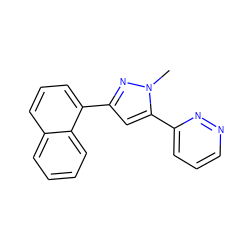 Cn1nc(-c2cccc3ccccc23)cc1-c1cccnn1 ZINC001772606664